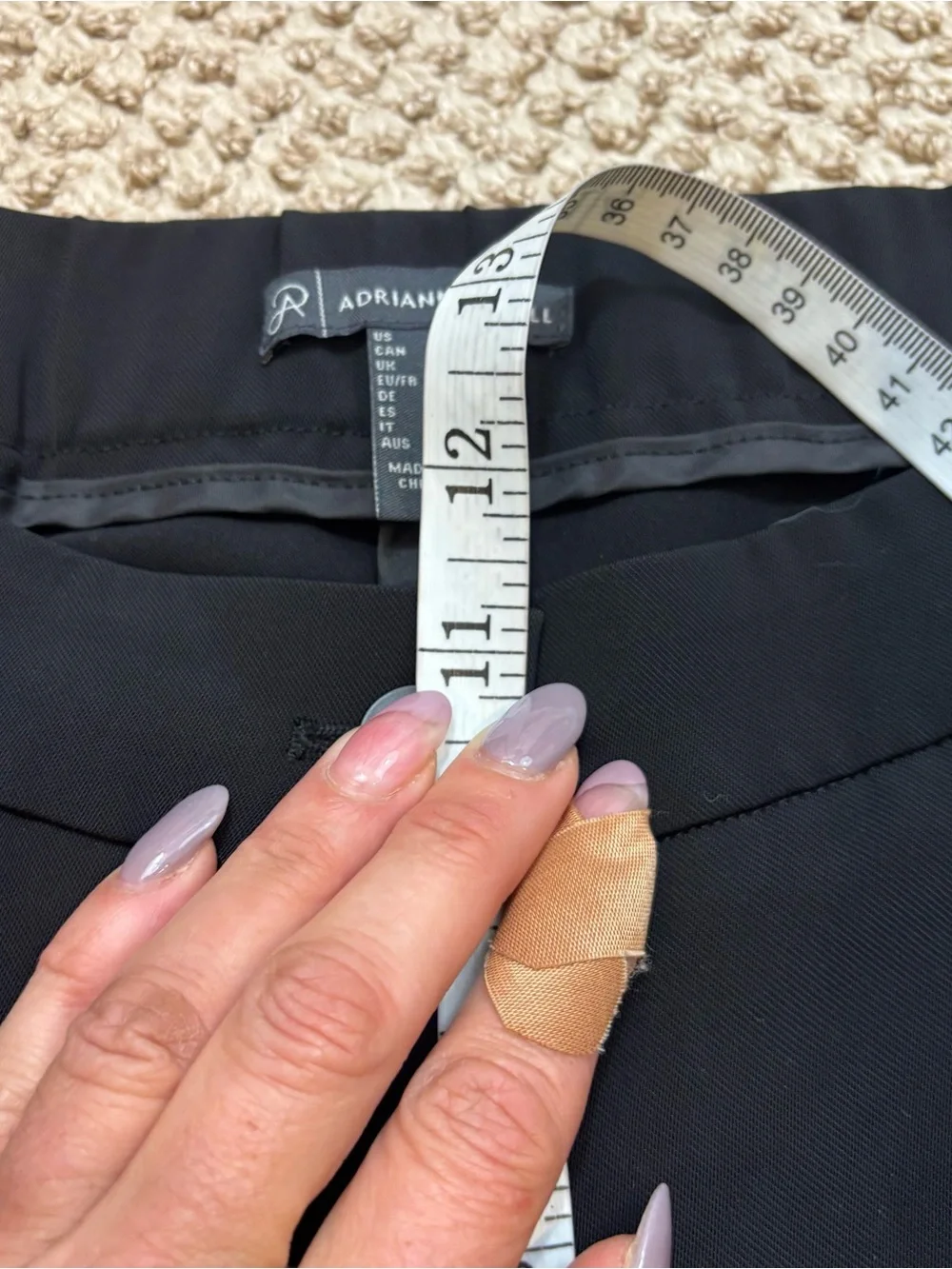 Adrianna Papell Brand Black Trouser Pants Size‎ 8
